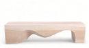 71" Inch Long Modern White Sculpture Bench - 6