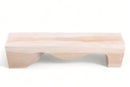 71" Inch Long Modern White Sculpture Bench - 6