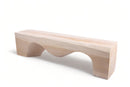 71" Inch Long Modern White Sculpture Bench - 6