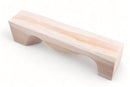 71" Inch Long Modern White Sculpture Bench - 6