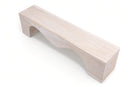 71" Inch Long Modern White Sculpture Bench - 8