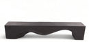 94.5" Inch Long Modern Black Sculpture Bench - 1