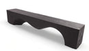 94.5" Inch Long Modern Black Sculpture Bench - 1