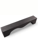 Z-94.5" Inch Long Modern Black Sculpture Bench - 2