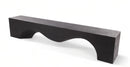 Z-94.5" Inch Long Modern Black Sculpture Bench - 2