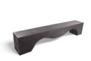 94.5" Inch Long Modern Black Sculpture Bench - 3
