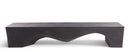 94.5" Inch Long Modern Black Sculpture Bench - 3