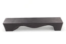 94.5" Inch Long Modern Black Sculpture Bench - 3