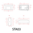 STA03 2+2+2W 3CCT 3000K/4000K/5000K Low Voltage Cast Aluminum Rectangular Surface Mount LED Stair Step or Deck Light