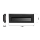 STA04 3+3W 3CCT 3000K/4000K/5000K Low Voltage Cast Aluminum Rectangular Surface Mount LED Step or Deck Light