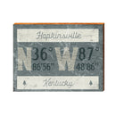 Hopkinsville, Kentucky Coordinates Sign / TreesWooden Sign | Wall Art Print on Real Wood