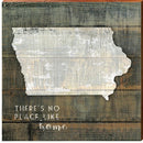 Iowa | There's No Place Like Home | Wall Art Print on Real Wood