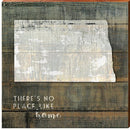 North Dakota State "There's No Place Like Home" Phrase Wooden Sign | Wall Art Print on Real Wood