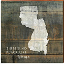 New Jersey State "There's No Place Like Home" Phrase Wooden Sign | Wall Art Print on Real Wood