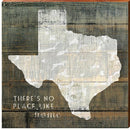Texas State "There's No Place Like Home" Phrase Wooden Sign | Wall Art Print on Real Wood
