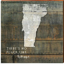 Vermont "There's No Place Like Home" State Phrase Wooden Sign | Wall Art Print on Real Wood