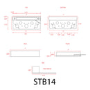 STB14 3000K or 5000K Aluminum LED Retaining Wall Light Low Voltage Hardscape Paver Lighting