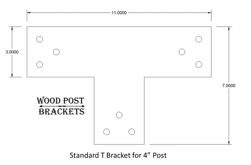 Standard 4" T Bracket With Design Options