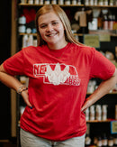 NE Est 1867 T-Shirt | Red | Corn Cob Design | Multiple Sizes | Soft Blend | Small Town Famous