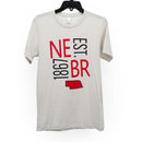 NE Est Square Design Tan T-Shirt | Small Town Famous