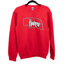 SALE | Husker State Crewneck Sweatshirt | Red | Multiple Sizes | Lou's Sporting Goods