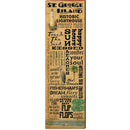 St. George Island Word Collage Tan | Wall Art Print on Real Wood