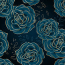 Modish Modern Dark Floral Vogue Wallpaper