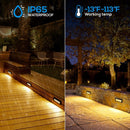 STLA09 12-Pack 3.5W Low Voltage 9" LED Outdoor Step Lights, 12V 3000K Warm White Integrated LED Deck Lights Landscape Lights
