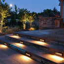 STLA09 12-Pack 3.5W Low Voltage 9" LED Outdoor Step Lights, 12V 3000K Warm White Integrated LED Deck Lights Landscape Lights