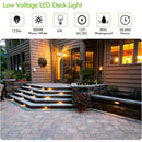 STLA10 6-Pack 6W Low Voltage 10" LED Outdoor Step Lights, 12V 3000K Warm White Integrated LED Deck Lights Landscape Lights