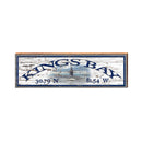 Kings Bay Submarine White Shabby Latitude Longitude | Real Wood Art Print