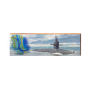 Naval Submarine Base Kings Bay Map | Real Wood Art Print