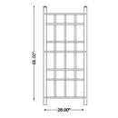 66-inch Outdoor Weather-Resistant Brown Vinyl Garden Trellis with Ground Anchors