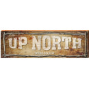 Up North Wisconsin Sign | Wall Art Print on Real Wood