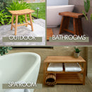 Sierra Natural Teak Outdoor Folding String Seat