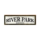 River Park Sacramento, California Wooden Sign | Wall Art Print on Real Wood