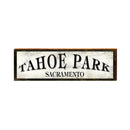 Tahoe Park Sacramento, California Wooden Sign | Wall Art Print on Real Wood