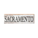 Sacramento, California Wooden Sign | Wall Art Print on Real Wood