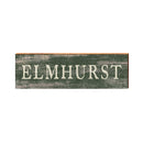 Elmhurst Sacramento, California Wooden Sign Green | Wall Art Print on Real Wood