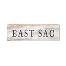 East Sac Sacramento, California Wooden Sign Green | Wall Art Print on Real Wood