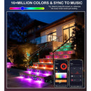STRA07 6 Pack 3W RGBCW Color Changing 2700K-6500K Rectangular Waterproof Horizontal LED Stairs Step Light Fixture