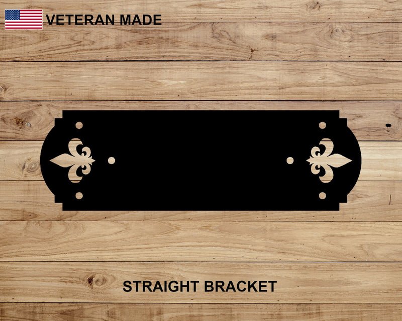 Crowned Fleur De Lis 6x6 Brackets