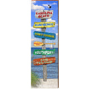 Carolina & Kure Beach Sailboat Directional | Wall Art Print on Real Wood