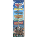 Carolina & Kure Beach Crab Pier Directional | Wall Art Print on Real Wood