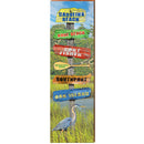 Carolina & Kure Beach Marsh Directional | Wall Art Print on Real Wood