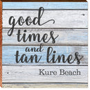 Kure Beach Good Times and Tanlines | Wall Art Print on Real Wood