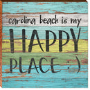 Carolina Beach is my Happy Place Sign | Wall Art Print on Real Wood | North Carolina Coastal Beach Decor