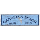 Carolina Beach, North Carolina Egret Wooden Sign I Wall Art Print on Real Wood