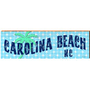 Carolina Beach Palm Tree Pattern | Wall Art Print on Real Wood