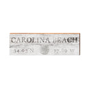Carolina Beach, North Carolina Whitewash Sand Dollar Wooden Sign | Wall Art Print on Real Wood